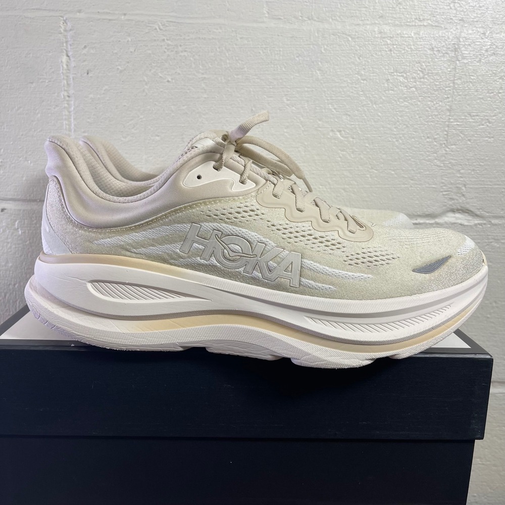 Hoka One One Bondi 9 162011-OLTM Oat Milk Cream Running Shoes Sneaker Men's 14D